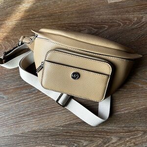 Michael Kors Beige Leather Belt Bag